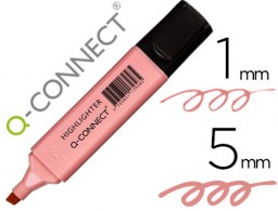 Marcador fluorescente Q-Connect punta biselada tinta rosa pastel